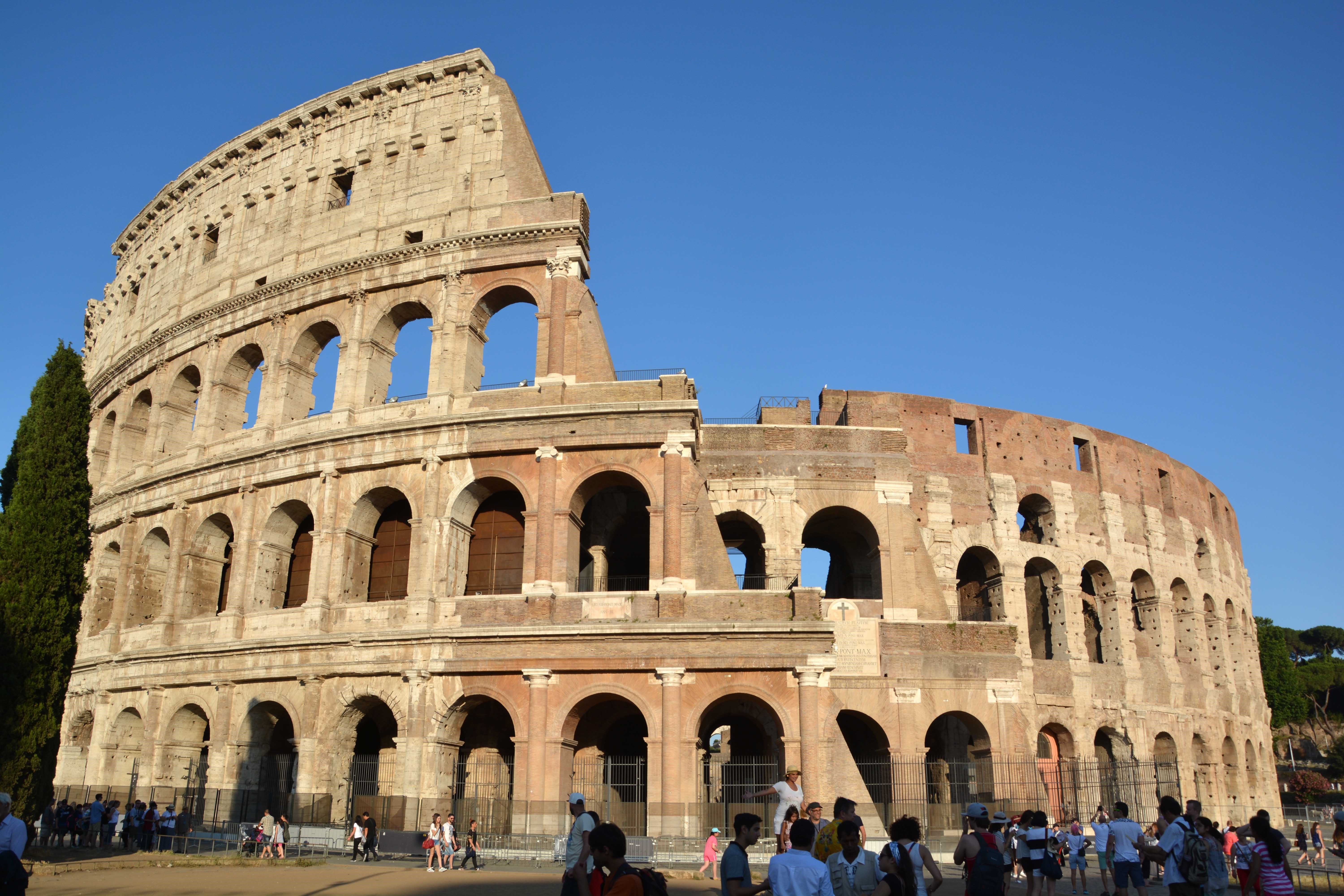 <p><strong>Colosseum</strong></p><p>Imperial Roman</p><p>Rome, Italy</p><p>70-80 CE</p><p>Stone and concrete</p>