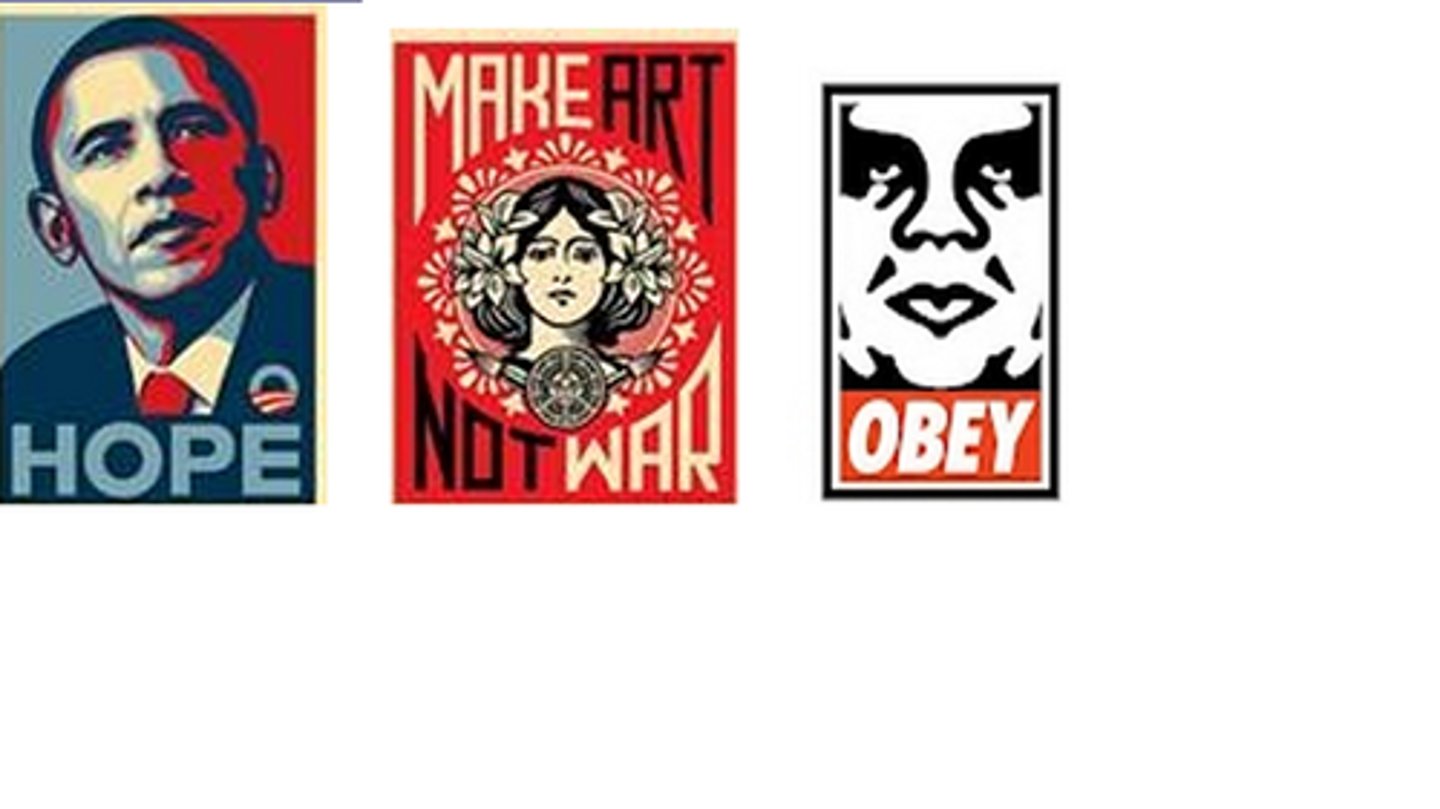 <p>Graffiti artist/ OBEY and OBAMA HOPE</p><p>-environment and equality</p>