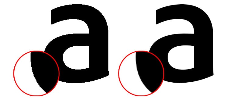 <p>the addition of gray pixels at the edges of glyph outlines to make them more legible at low screen resolutions.</p>