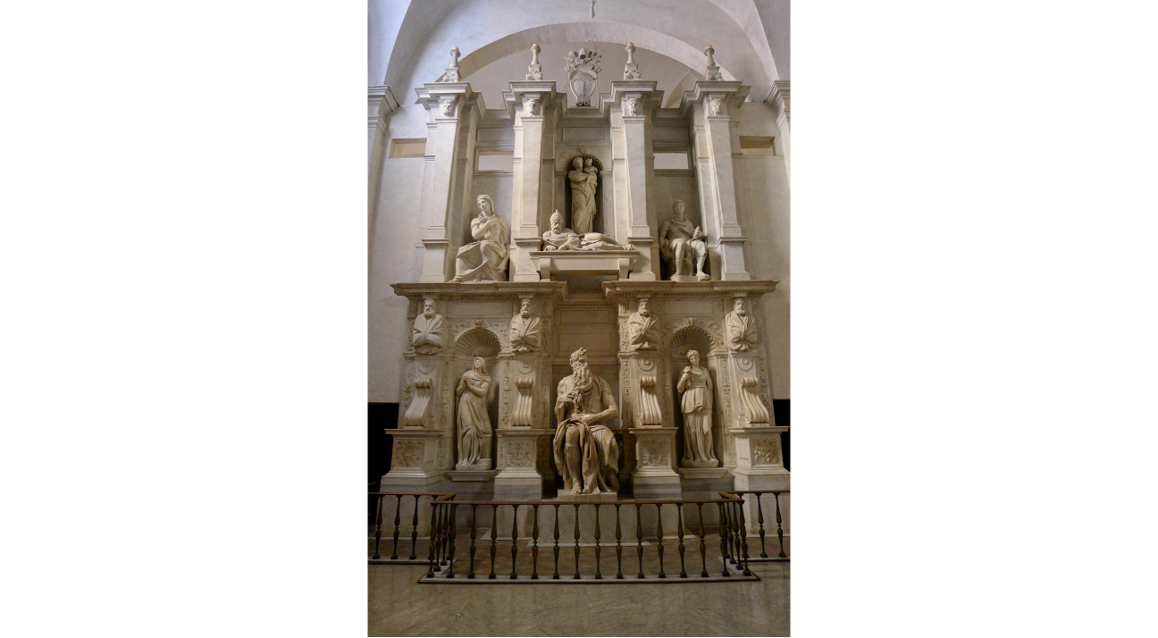 Tomb of Pope Julius II, San Pietro in Vincoli (1505-1545). Michelangelo, Rome.