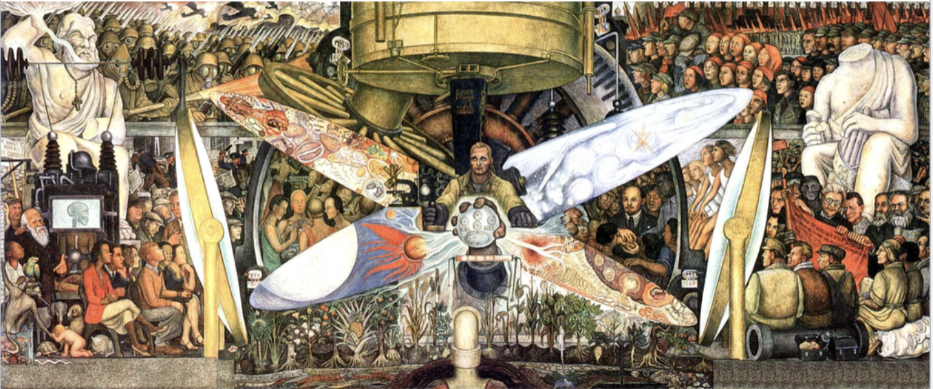 <p>Diego Rivera, Man, Controller of the Universe, 1934</p>