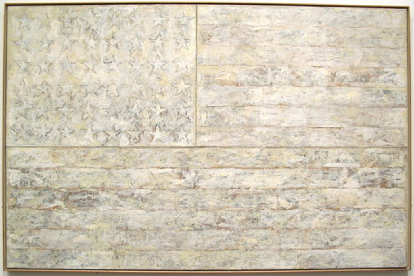 <p>Jasper Johns, White Flag, 1955</p>