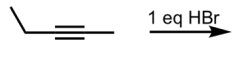 <p>Hydrohalogenation with HBr (Internal Alkyne)</p>