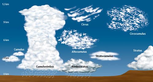 <p>Strong vertical development, storm clouds.</p>