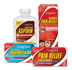 <p>ibuprofen, acetaminophen/hydrocodone</p>