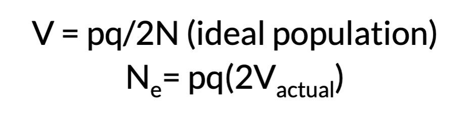 relationship between variance and N 