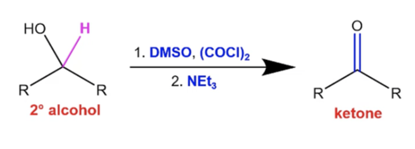 <p>use these reagents:</p><p>1. DMSO, (COCl)2</p><p>2. NEt3</p>