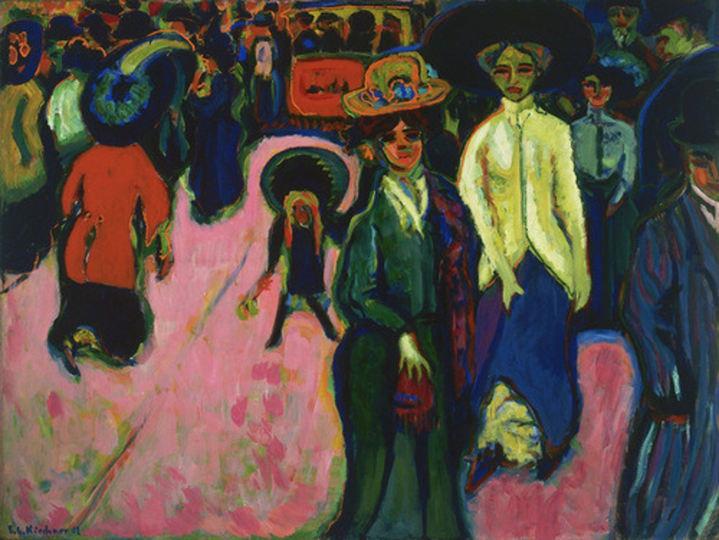 <p>Duitse expressionist, medeoprichter van Die Brücke.</p><p>Kenmerken van zijn werk:</p><p>Felle, onnatuurlijke kleuren</p><p>Hoekige vormen</p><p>Emotie en innerlijke onrust</p><p>Stadsgezichten en naakten</p><p>Houtskool- en houtsnedetechniek</p>