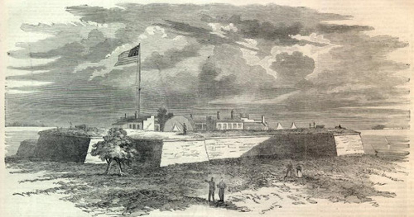 <p>Where the British were stopped on their way to Baltimore</p>