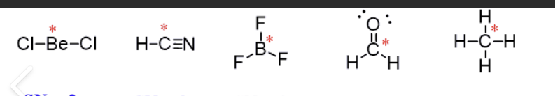 <p>What is a steric number? Identify the steric number for the image.</p>