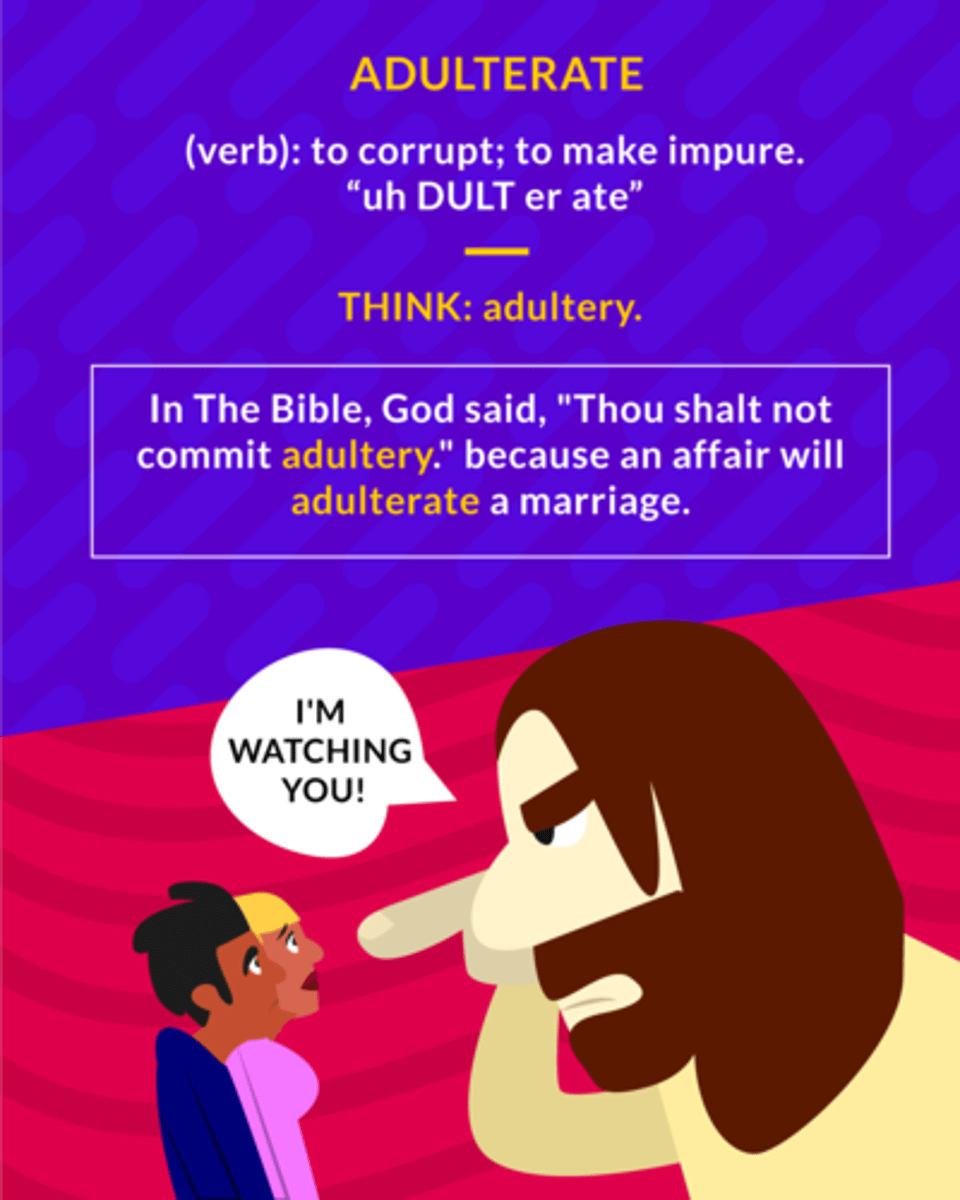 <p>(v.) to make impure; to contaminate</p>