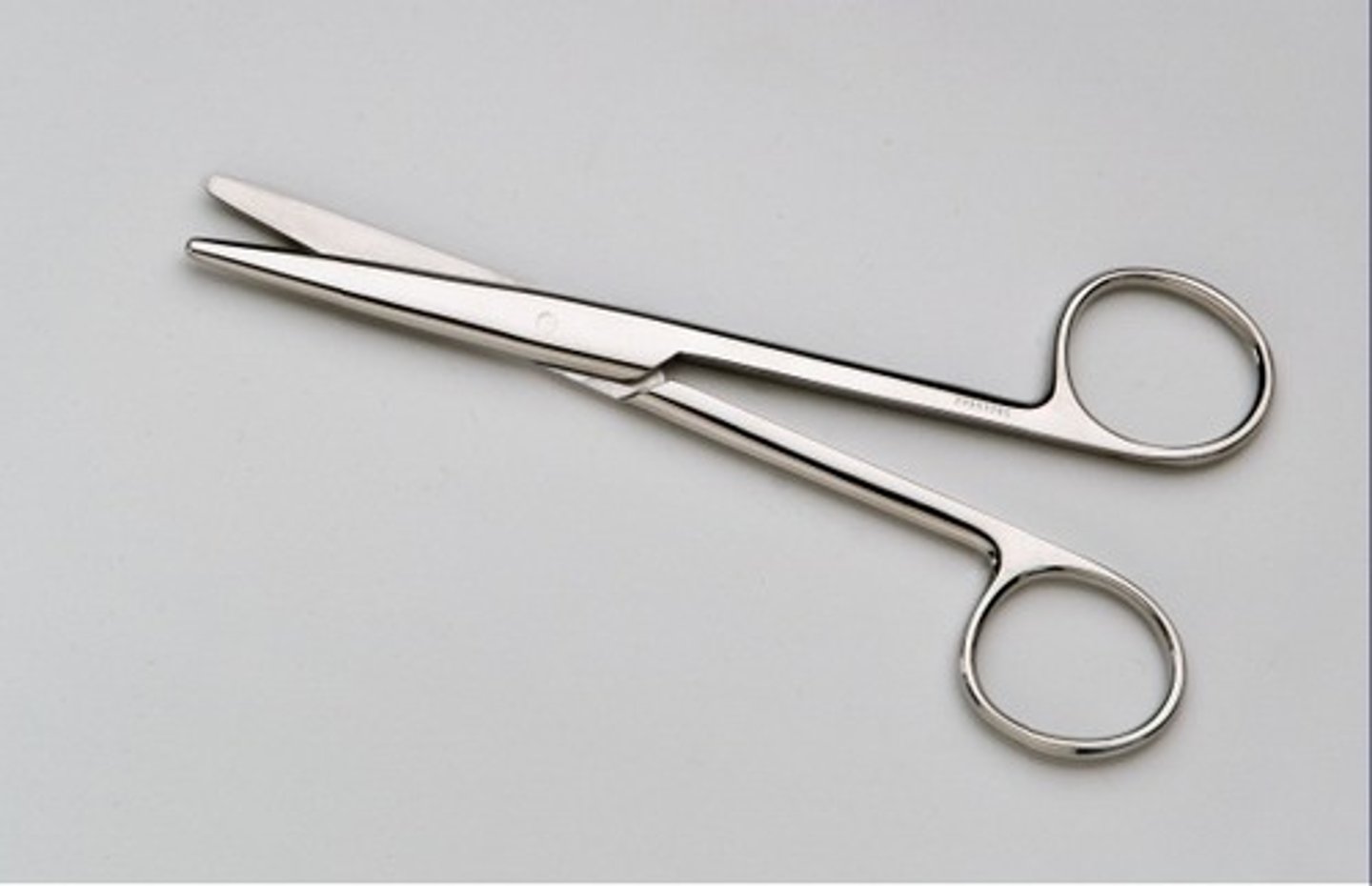 <p>used for cutting and dissecting, heavy scissors with straight blades at end.</p>