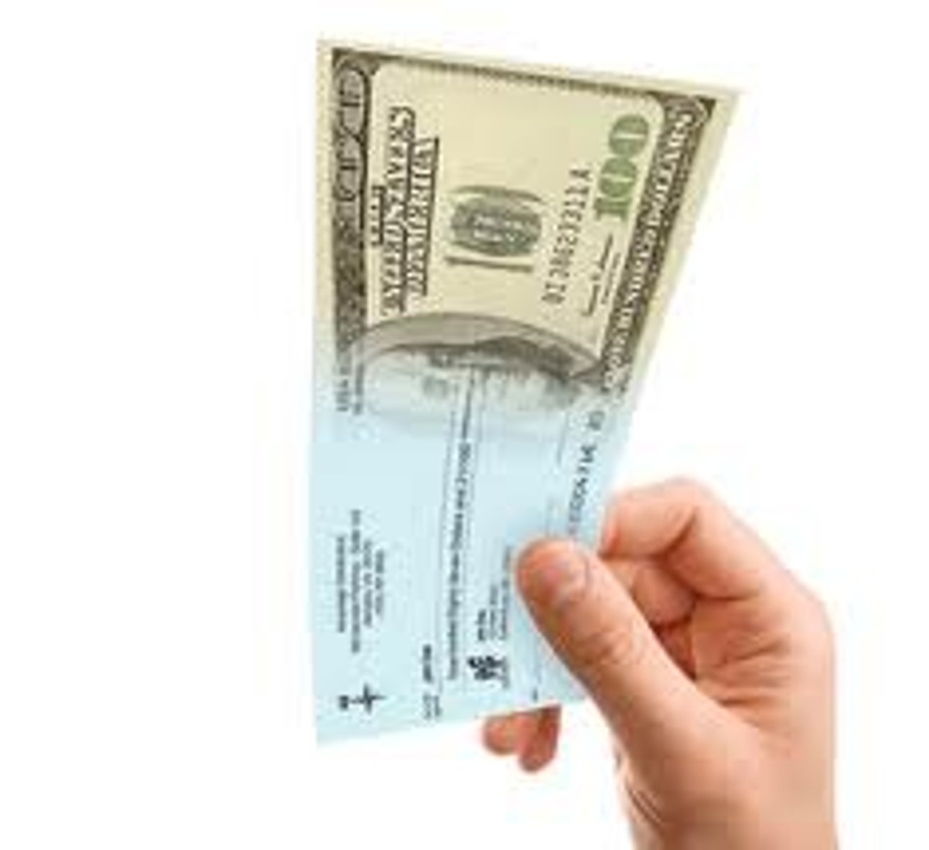<p>to cash (a check)</p>
