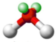 <p>[only 1 green dot] shape name, bond angle, no. of central atoms (e.g. 1,2,3), no. of regions (include full name), no. of bonds (no. of lone pairs if applicable)</p>