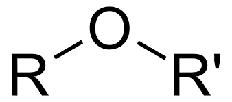 <ul><li><p>oxygen bonded between 2 hydrocarbon chains</p></li><li><p>in alphabetic order</p></li><li><p>ends in ether</p></li></ul>