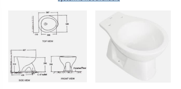 <p>A water closet compromising only a bowl without a flush tank</p><p>Flushing action is obtained only through water poured from a pail or bucket </p><p>This is used in areas where running water system is not available</p>
