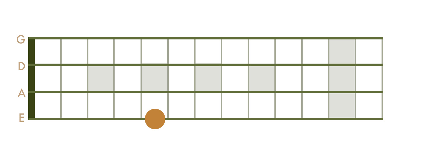 <p>5th Fret - E String</p>