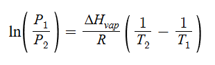 <ul><li><p>T in Kelvin</p></li><li><p>R = 8.314 J/mol*K</p></li><li><p>when solving, at the very end you e<sup>X</sup> on both sides of eqn to get rid of ln</p><p></p></li></ul><p></p>