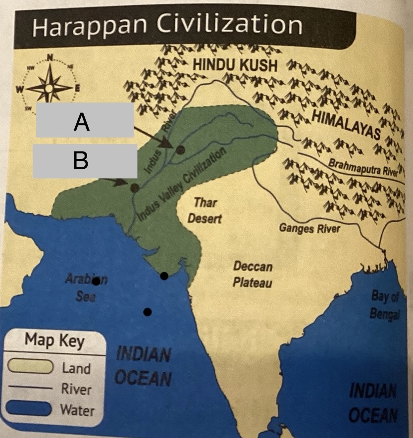 <p>Which one is the Harappan civilization?</p>