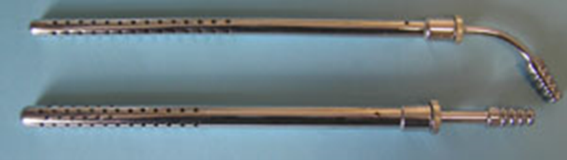 * For large, pooling volumes (body cavities)