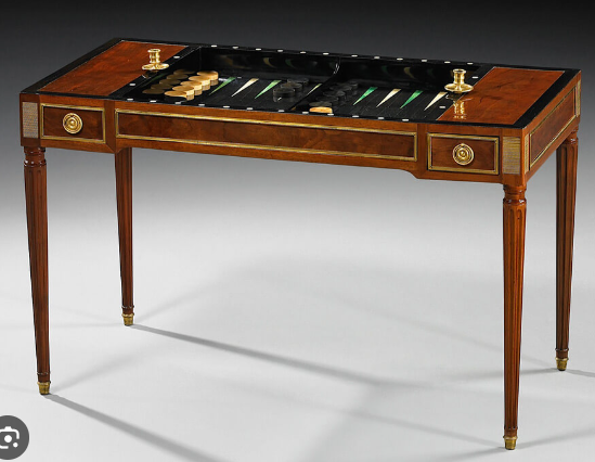 <p><span style="color: blue">Trictrac table</span></p>