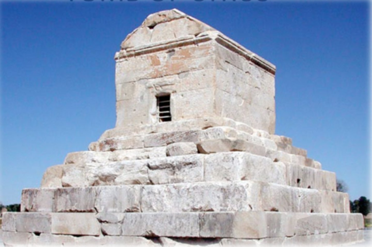 <p>The design of Cyrus' tomb is credited to Mesopotamian or Elamite ziggurats, but the cella (inner chamber) is usually attributed to Urartu tombs of an earlier period.</p><p>It once contained a gold sarcophagus, Cyrus' arms, his jewellry, and a cloak. This garment played an important role in the Persian inauguration rituals. That the robe of a former king conveyed legitimacy, is also known from Hellenistic Babylonia.</p>