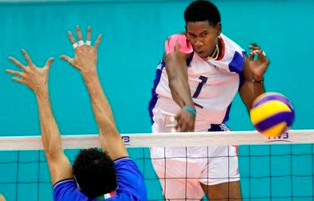 <p>Reaching over the net is a foul except when…</p>