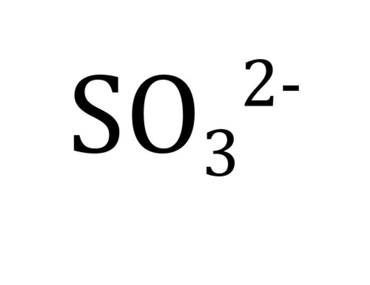 <p>SO²₃-</p>