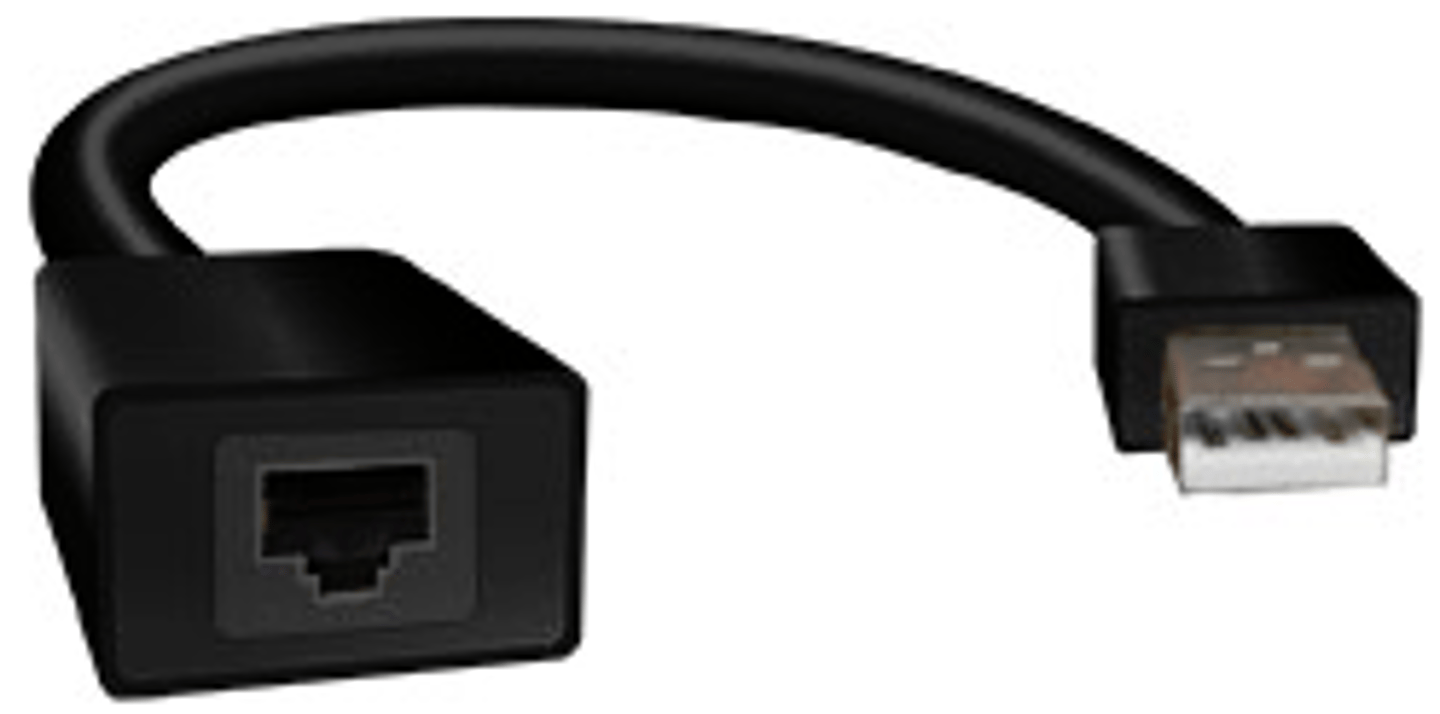 <p>Used to connect an RJ45 connector to a USB port</p>
