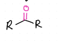 <p>Contains carbonyl group C=O</p>