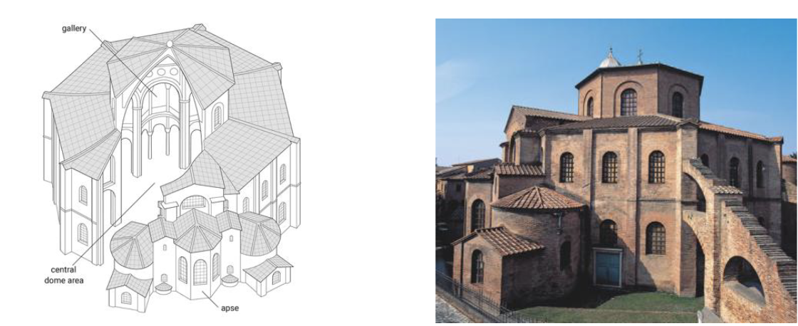 <p><span style="color: rgb(72, 29, 29);"><span>San Vitale (looking west), Ravenna, Italy, 526–547.</span></span></p><p><span style="color: rgb(72, 29, 29);"><span><br></span></span></p>