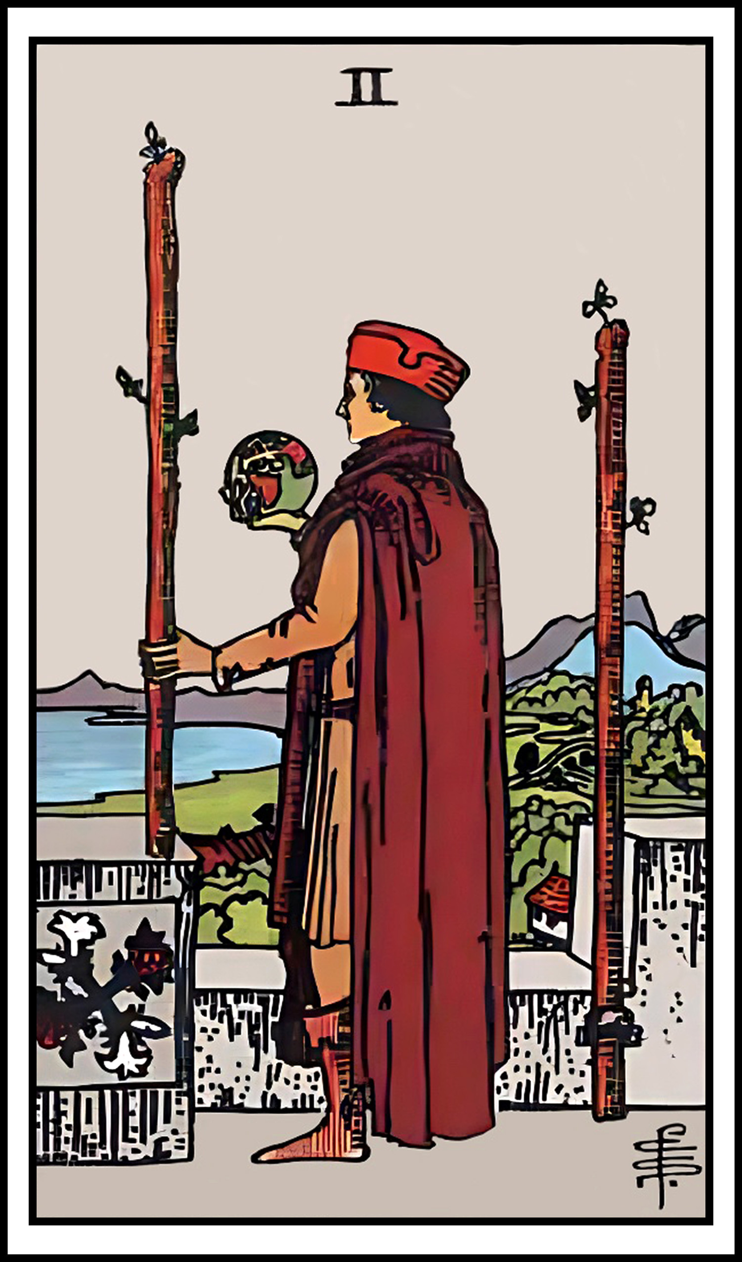 <p>2 of wands</p>