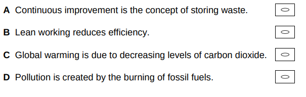 <p>Which one of the following statements is true?</p>