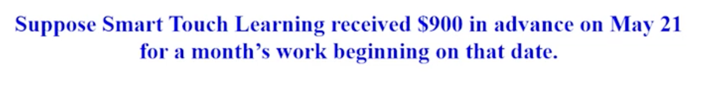Unearned revenue ex, match the journal entry