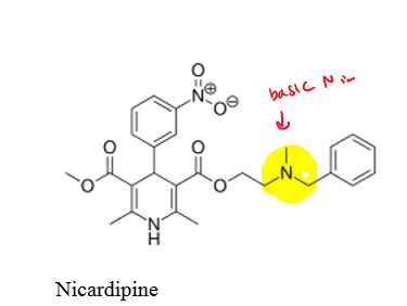 <ul><li><p>basic nitrogen on ester alkyl position 3 </p></li></ul><p></p>