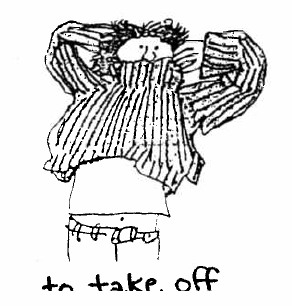 <p>to take off (clothes)</p>