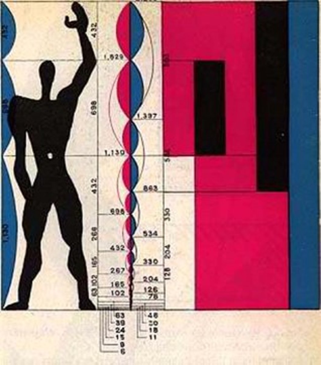 <p>Le Corbusier created a series of harmonic numbers: one was the average height of the human being, the other the height of a man with raised arms</p>