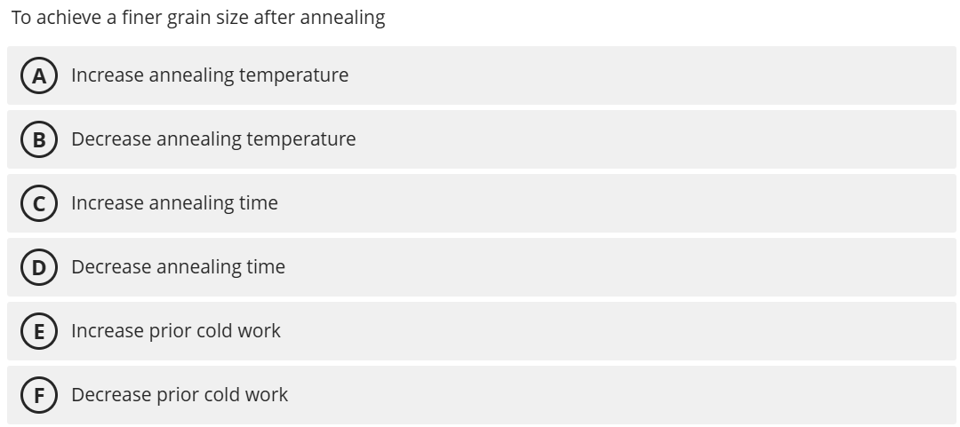 <p>To achieve a finer grain size after annealing...</p>