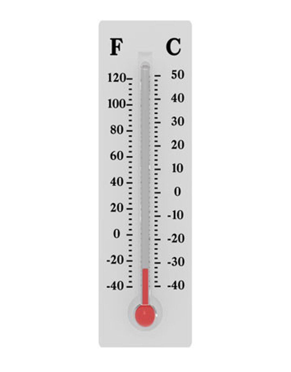 <p>measures temperature</p>