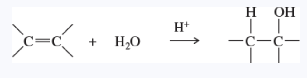 <ul><li><p>also known as <strong>hydroxylation </strong></p></li><li><p>the addition of two hydroxy groups, one at each carbon of the double bond </p></li><li><p>formally, an oxidation reaction </p></li></ul>