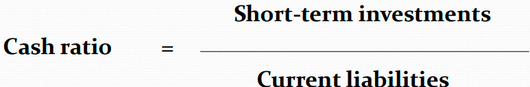 <p><strong><span>Cash Ratio</span></strong></p>