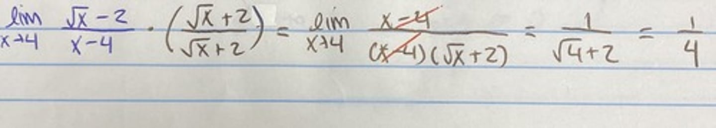 <p>Multiply top and bottom by the numerator just with the opposite operation</p><p>OR</p><p>factor out the denominator so that each factor contains a root</p>