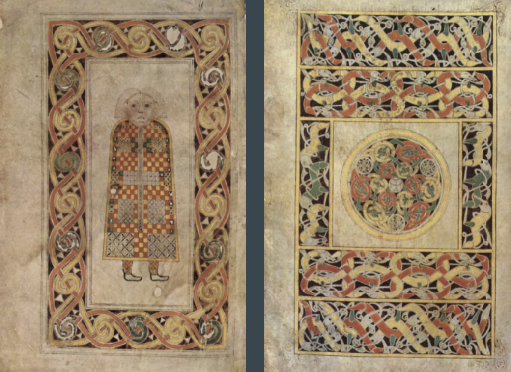 Who is the figure in this piece on the left?