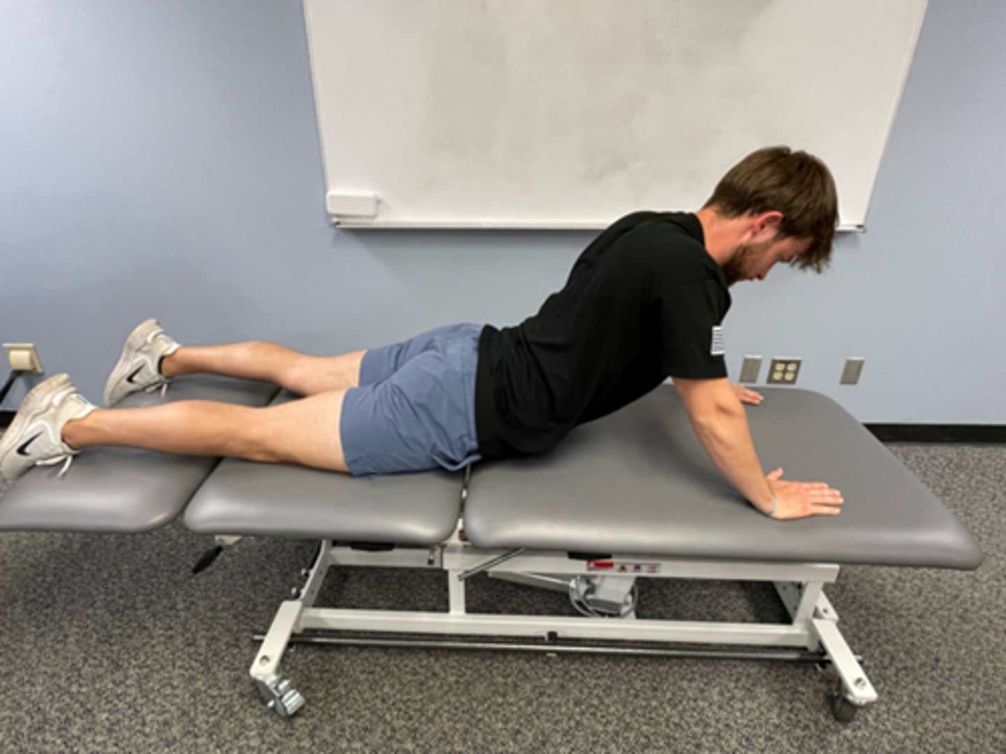 <p>extension bias</p><p>press ups</p><p>self overpressure can be given with the “sag,” exhaling at end</p><p>self overpressure for lower regions: raising Pt legs or moving arms back</p><p>self overpressure for upper regions: moving arms forward</p>