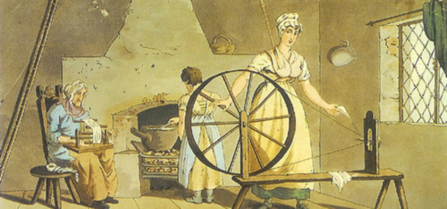 <p>The term used where people would produce goods in their own homes and then sell them in markets. This predates the development of factories.</p>