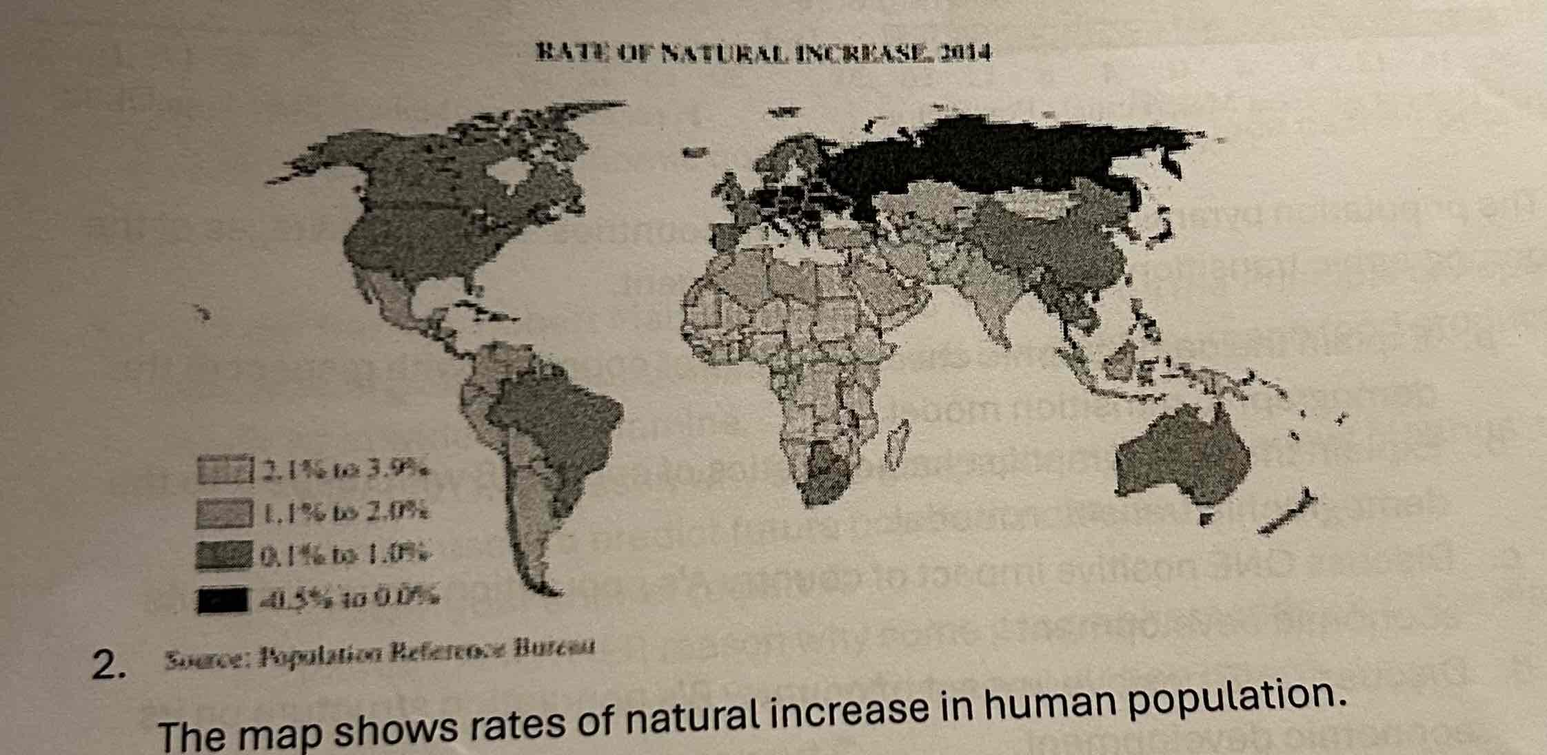 <p>Using the region identified in part A, explain ANOTHER factor that contributes to high population growth rates.</p>