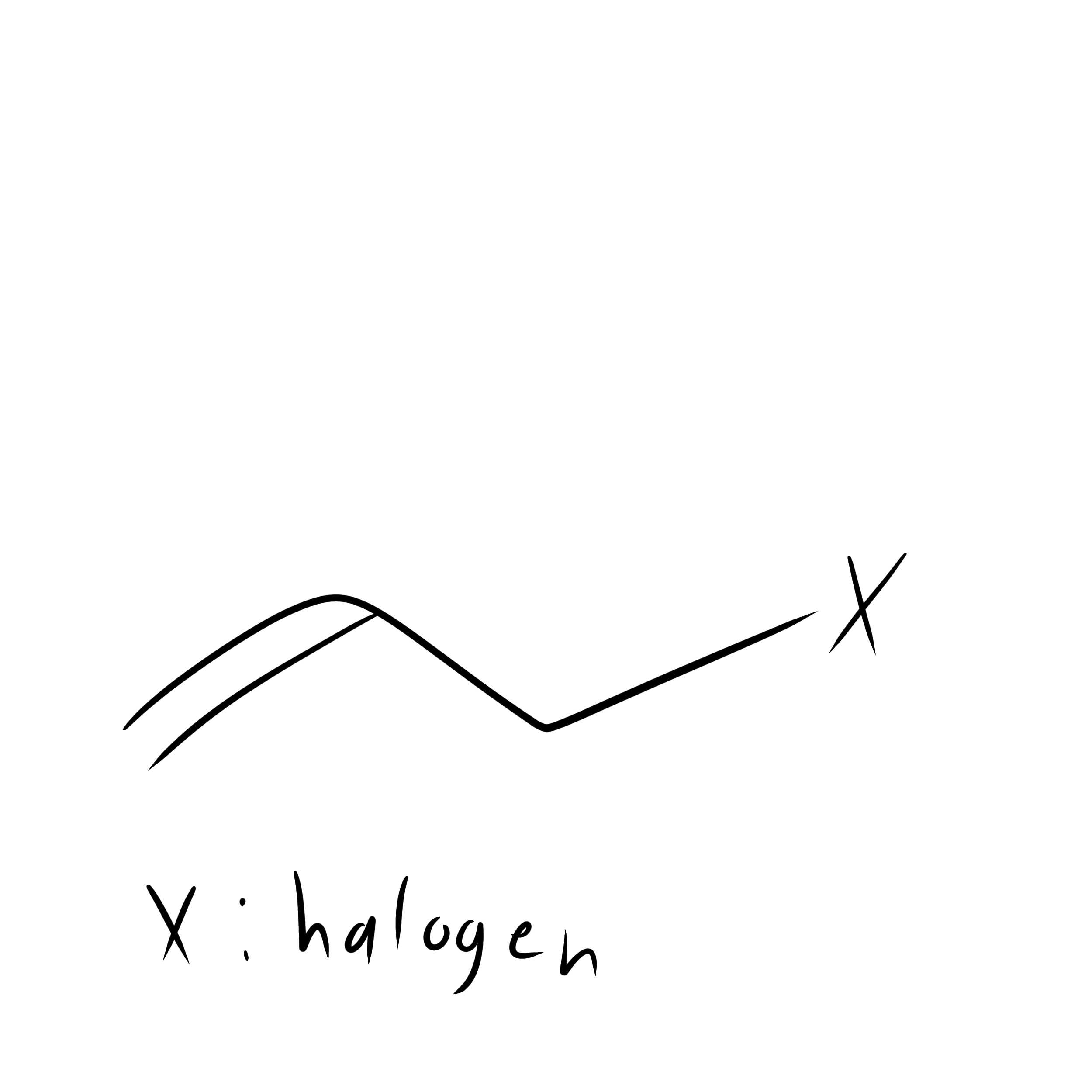 <p>a type of halide that has a halogen atom bound to the carbon atom adjacent to a C=C double bond</p>