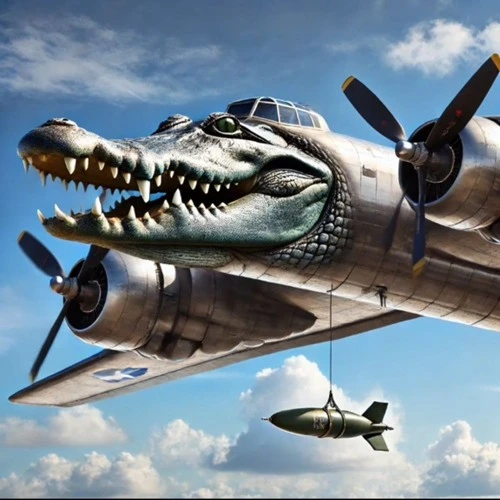 <p>bombardiro crocodilo </p>