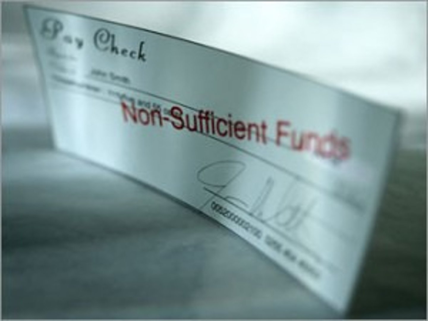 <p>a check written for an amount more than in your account</p>