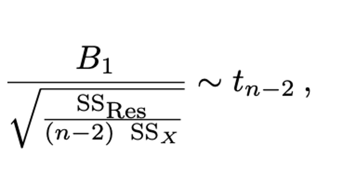 <p>zie formularium </p><p>Met een T-verdeling met n-2 vrijheidsgraden!!</p>